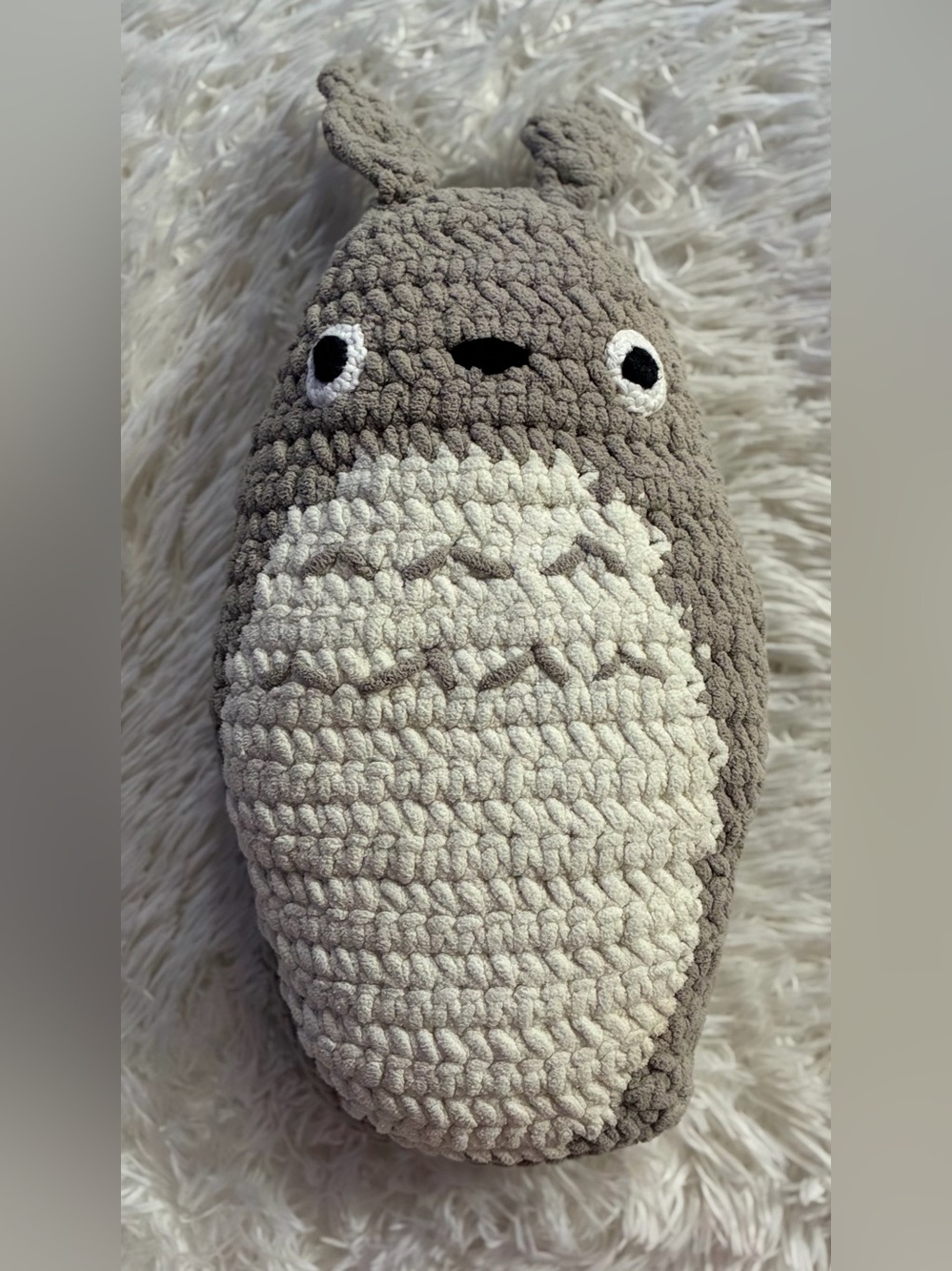 18” My Neighbor Totoro Amigurumi Handmade Knit Plush Studio Ghibli Gray Crochet